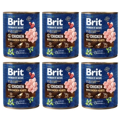 Brit Premium by Nature 6 x puszka 800g kurczak